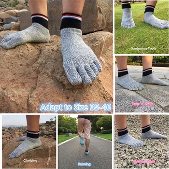 1 Pereche Nouă De Înaltă Calitate, Confortabil 5 Deget Tăiat Rezistent Șosete Non Alunecare Yoga Ciorapi Drumeții Funcționare, Alpinism Arefoot Șosete