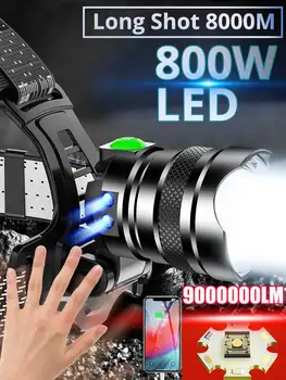 1000000lm 800w cu Led Puternic de lampa Usb Reîncărcabilă Lanterna Xhp360 lumină Led-uri Lampa Zoom Lung Împușcat Felinar