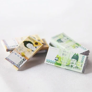 10buc*casă de Păpuși Bancnote de 1:12 Miniatură Simulare Sud-coreean a câștigat Bancnote Copii Jucărie Moneda Recuzită Jucării Partid