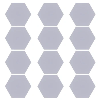 12 Pack Set Hexagon Absorbție Acustică Panoul de Bord Fibre de Poliester Simțit Izolare Fonică Tampoane Margini Teșite Gresie L9BE