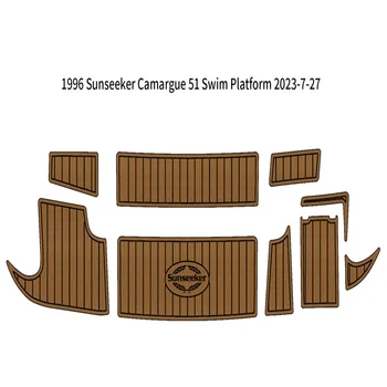 1996 Sunseeker Camargue 51 Platforma de Înot Barca Spuma EVA Faux din lemn de Tec Punte Podea Pad