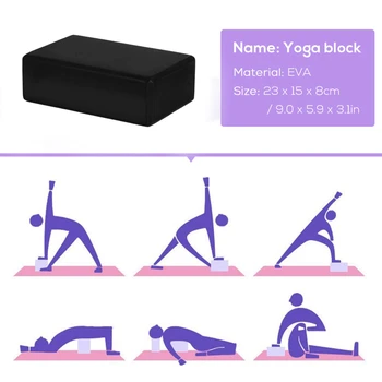 2 buc Bloc de Yoga și Yoga Set Curea, de Înaltă Densitate Spumă EVA Bloc pentru a Sprijini și de a Îmbunătăți Ipostaze și Flexibilitate