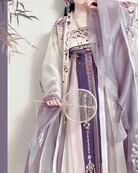 2023 Vara Hanfu Femei Chineză Tradițională Cosplay Costum de Zână Vechi Hanfu Rochie Violet Petrecere Rochie Plus Dimensiune XL