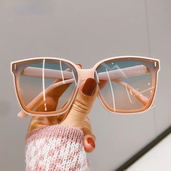 2024 Nou Pătrat Supradimensionat ochelari de Soare Femei Bărbați de Lux Vintage Negru Ochelari de Soare Nuante Colorate, Ochelari UV