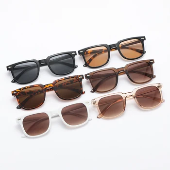 2024 Noua Moda Retro Ochelari de Soare pentru Femei Design Simplu, Ochelari Pătrat Mare Rama de Ochelari Punk UV400 ochelari de Soare