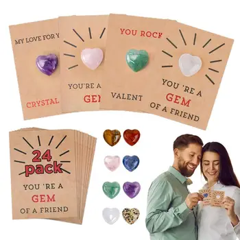 24 Piese de Valentine ' s Day Greeting Cards Hârtie Kraft Manual de Agățat Categorie Navidad Petrecere de Anul Nou Carduri Cadou Decor Acasă