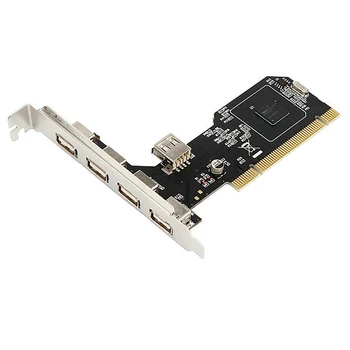 2X PCI Cu USB2.0 Card de Expansiune Desktop PCI La 5 USB2.0 480Mbp HUB NEC Chip de Expansiune Card Adaptor