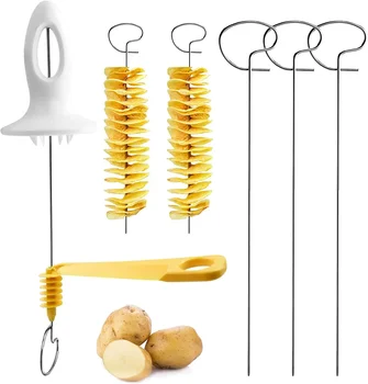 3 String Roti Potato Slicer Răsucite Felie de Cartof Cutter Spirală DIY Manual Creativ Gadget-uri de Bucătărie Legume Spirală Cuțit