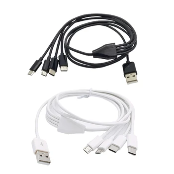 4in1 incarcator Cablu de Tip C/MICRO Cablu USB USB de Tip C/Micro USB Chager Cablu de Alimentare Cablu 100cm/39,37 in