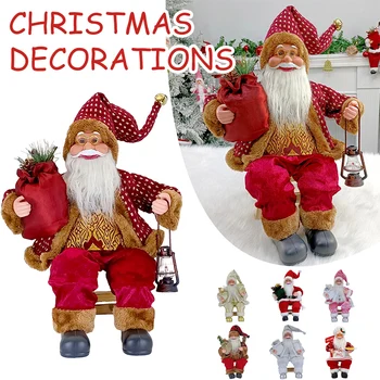 50cm Stând Moș Crăciun Crăciun Fericit Decoratiuni pentru Casa An Nou Fericit 2023 Moș Crăciun Doll Fereastra Decoratiuni Acasă cadou