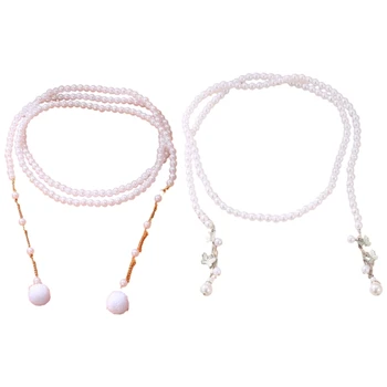 50JB Perla Centura de Talie Talie Reglabila Lanțuri de Perle Centura Betelie Bijuterii pentru Femei