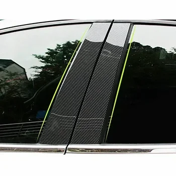 6Pcs Fibra de Carbon Mașină Neagră Pilon Posturi Trim Fit Pentru Jeep Grand Cherokee 2011 2012 2013-2021 Auto, Ferestre, Uși Autocolante Piese