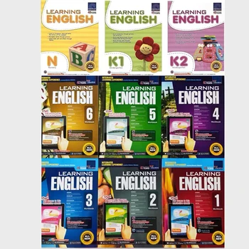 9 Cărți/Set Nou De Școală Primară Clasa 1-6 Predare Engleză Supliment Singapore Engleză Registru De Lucru De Învățare Limba Engleză Fierbinte Manual