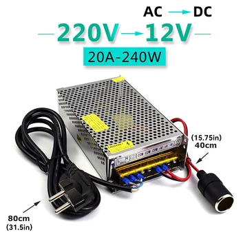 AC 220V la 12V DC Converter Eficient Tensiunea de Alimentare Adaptor de Priza UK