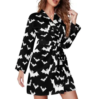 Bat Pijama Halat De Animale V Gât Mari Dimensiunea Rochie De Vacanță Soție De Modă Elegant Sleepwear