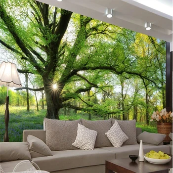 beibehang papel de parede Pădure, Copaci Frumoase TV de Perete Tapet de Fundal Murală Canapea Camera de zi Dormitor Dimensiuni Personalizate