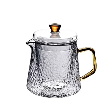 Bun Clar Sticlă Borosilicată Ceainic cu 304 din Oțel Inoxidabil Infuser Filtru Rezistent la Căldură Cafea Sqaure ceainic Ceainic Set