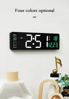 Ceas cu Alarmă Digital Ecran cu LED-uri Ceas Electronic cu Ecran Mare Număr Ceasuri Digitale Ceasuri de Masă Cu Funcția de Control Vocal