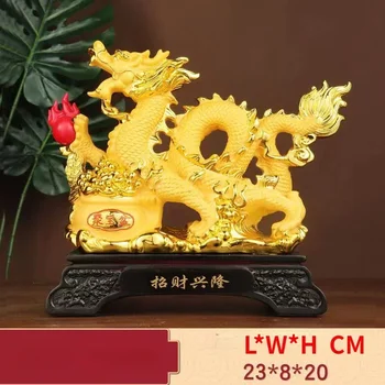 China Invită Avere Zodiac Mascota Dragon Ornament Casier Deschiderea Cadou De Casă Nouă Dragon Anul Deschide Ușa Cadou