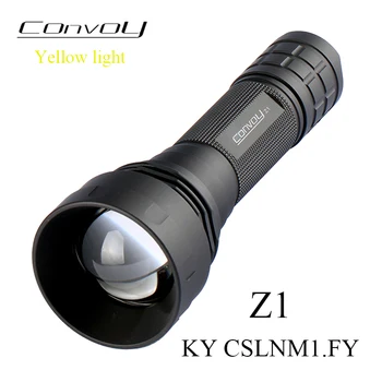 Convoiul Z1 cu KY CSLNM1.FY Led Galben Lumina Lanterna cu Zoom de Mare Putere Lanterna de Mana Flash de Lumină Zoom Lampa Felinar 21700