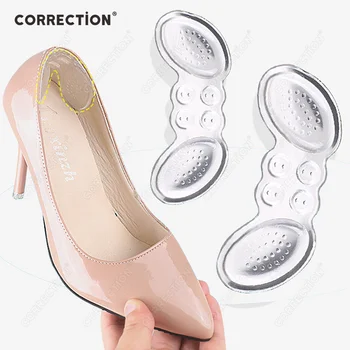 CORECTAREA Silicon gel Femei Branțuri pentru Pantofi cu Toc Pad Ajusta Dimensiunea Tocuri de Tampoane Protector Autocolant Ameliorarea Durerii Picior de Îngrijire
