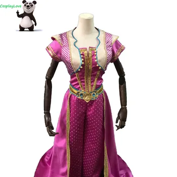 CosplayLove Personalizate ALADDIN 2019 ALADDIN Jasmine Printesa Roz Violet Cosplay Costum Pentru Fete Femei Halloween Craciun
