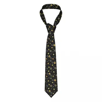 Cravată Pentru Bărbați Formale Slab Cravate Barbati Clasic de Aur Câine Laba de Imprimare Și Nunta Stele Domnul Cravata Îngustă