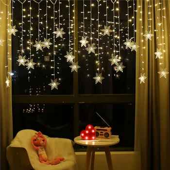 Crăciun 2024 Lumini de Camera de Decorare Accesorii Nunta Led pentru Zana Ghirlanda Dormitor Șir de Trai Fete Cortina