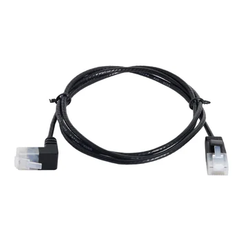 CY CYSM Cat6 Cablu Ethernet RJ45 Până în Unghi Drept Cablu de Rețea UTP Patch Cord de 90 de Grade Cat6a Lan pentru Laptop Router TV BOX