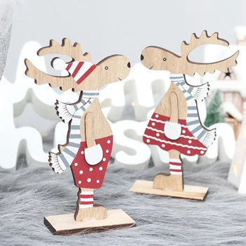 De Crăciun, Decorațiuni Interioare Din Lemn Decor De Crăciun Ren De Crăciun Decoratiuni Desene Animate Elan-Cerb De Crăciun Ornamente Pentru Masă