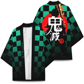 Demon Slayer Cosplay Costum Kimetsu Nu Yaiba 3D Imprimate Kimono Kisatsutai Mantie Agatsuma Zenitsu Topuri Haine de Petrecere de Halloween