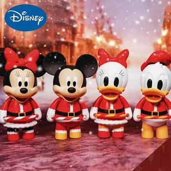Disney Crăciun Seria Mickey Mouse Minnie Cuplu Figura Donald Duck Daisy Acțiune Figurina De Colectie Model Statuia Papusa Cadouri