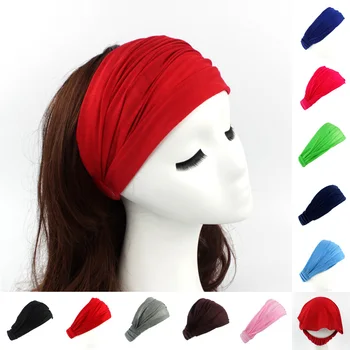 Doamnelor bumbac Hairband Cap Banda de Susținere Înfășurați Gât Eșarfă Cap Cap 2 in 1 Bandană