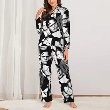 Dwight Kurt Schrute Pijama Seturi De Birou Pijamale De Moda Pentru Femei Cu Maneci Lungi Pierde Acasă 2 Piesă De Îmbrăcăminte De Noapte De Mari Dimensiuni