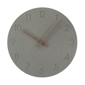 Europa Ceas de Perete din Lemn cu Design Modern din Lemn Simplu Ceas de Perete pentru Camera de zi Decorative Tăcut Agățat de Ceasuri de Acasă