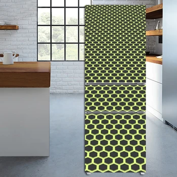 Hexagon 3 Imprimare Autocolante Capac Usa Frigider Tapet Adeziv Congelator Film De Vinil Decor Distractiv Decal Artă Murală Bucătărie