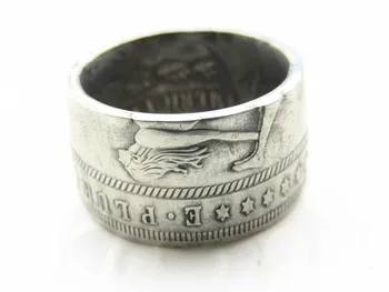 Hobo 1884 Morgan Dollar Coin Ring Aliaj de Cupru-nichel Manual În Dimensiunile de 8-16
