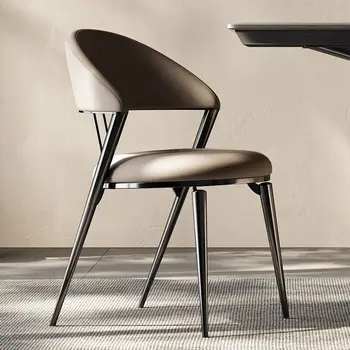 Italiană minimalist scaun de luat masa modern minimalist spate scaun Nordic light designer de lux hotel restaurant acasă scaun de piele