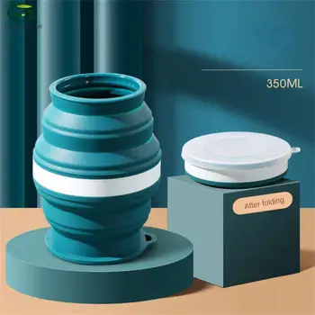 Leakproof Ecologic Portabil Ceașcă Ușor De Curățat Buzunar Pliante Cupa Cu Capac De Silicon Cupa Drumeții Esențiale Populare
