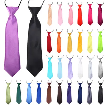 Leneș Legături de Gât pentru Bărbați, Femei, Studenți Negru Simplu Clip pe Cravata de Securitate Lega JK Cămașă de Uniformă Costum Cravate