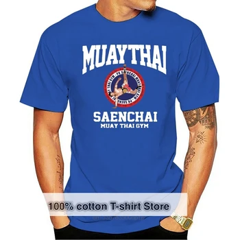 Lumpinee Pk Saenchai Muay Thai Boxing Gym Thailanda Roata Lovi Cu Piciorul, Logo Nou Stil Nou, 100% Bumbac De Vânzare Fierbinte Tricou