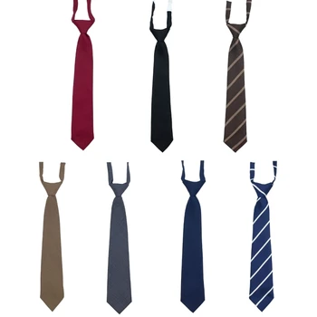Moda Fermoar Cravată pentru Bărbați Adulți Reglabil Gât Cravată Adolescenti Uniformă Școlară Lega Dropship