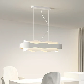 Modern Designer de Artă Pandantiv cu LED-uri Lumina Acrilic Alb Pentru Salon Bucatarie Dormitor Fir Reglabil Schimbătoare de Reglaj Dropshipping