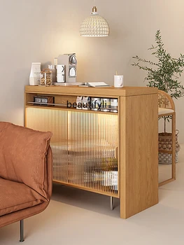 Multi-Funcțional Retractabil Corner Bar Cabinet Vin Bufet Minimalist Modern, Living, Veranda Cabinet Cabinet De Stocare