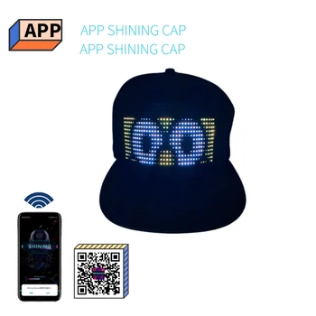 Multi-Limba Bluetooth Smart LED Capac, Personalizate Bluetooth Pălărie Mobile APP Control de Editare LED Pălărie Lampa Led Cuvânt