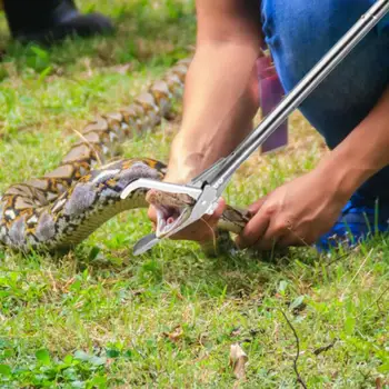 Multifuncțional Șarpe Catcher Clește Pliabil Din Oțel Inoxidabil Maxilarului Larg Reptile Grabber Stick Instrument Pentru Prinderea Șerpi