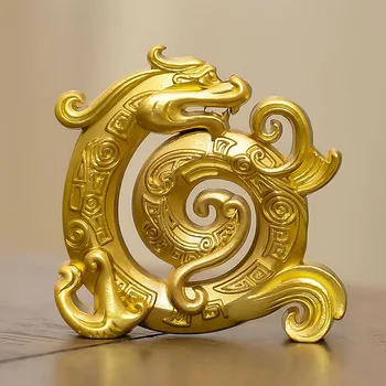 Noroc Feng Shui Cupru Dragon Chinezesc Creativ Retro Tămâie Titularul De Uz Casnic Interioară Linie Arzător De Tămâie Decor Acasă Ambarcațiuni