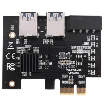 PCI-E Cu Pcie Adaptor PCI-Express 1X La 16X Miniere Riser Card de 1 La 4 USB 3.0 Multiplicator Cu Molex 4 Pin Portul de Alimentare