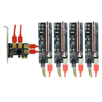 PCI-E PCIE Riser Card de 1 La 4 USB3.0 Adaptor de Card de Multiplicare HUB PCI Express Riser 009S Plus Coloană Pciex16 Pentru BTC Mining