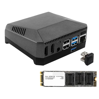 Pentru Raspberry Pi 4 Argon M. 2 Aluminiu Cazul SSD SATA La USB 3.0 Adapter Built-In Ventilator de Răcire SSD Card